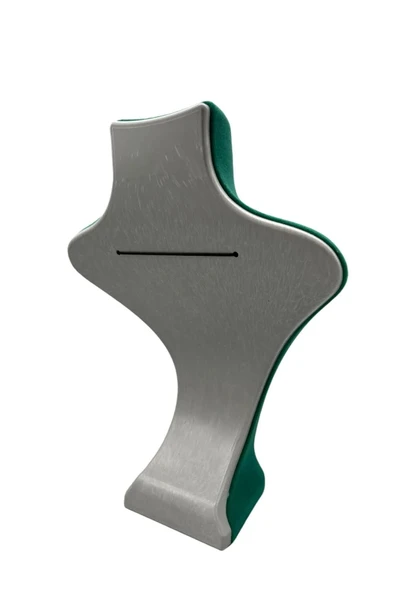Londra Model Süet Kumaş Yeşil Renk 28/ 22 Cm Kolye Sergileme Mankeni - Resim 3