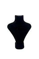 Londra Model Süet Kumaş Siyah Renk 16/12 Cm Kolye Sergileme Mankeni - Resim 2