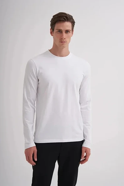 Cazador Slim Fit Likralı Pamuklu Süprem Kumaş Sweatshirt-56060 - Resim 2