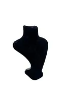 Londra Model Süet Kumaş Siyah Renk 16/12 Cm Kolye Sergileme Mankeni - Resim 3