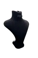 Londra Model Süet Kumaş Siyah Renk 28/ 22 Cm Takım Kolye-Küpe-Yüzük Sergileme Mankeni - 2