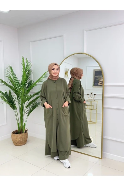 Kadın Tesettür Takım 2'Li Tunik & Pantolon Takımı - Resim 7