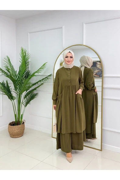 Kadın Tesettür Takım 2'Li Tunik & Pantolon Takımı - Resim 9