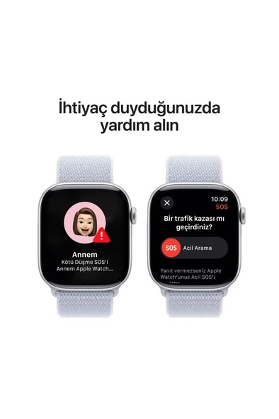 Apple Watch Series 10 Gps 42mm Gümüş Alüminyum Kasa Bulut Mavisi Spor Loop Mwwd3tu/a KUTUSU AÇIK SIFIR - Resim 6