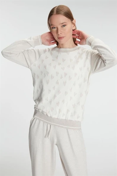 AmoraSecret AmoraSecret Uzun Kollu Sweatshirt Pantolon Takım Pijama Takımı - 3