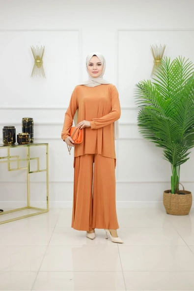 Kadın Tesettür 2'Li Takım Pantolon & Tunik Takımı - 11
