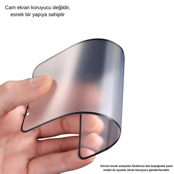 Xiaomi Redmi Note 8 Pro Uyumlu Tam Kaplayan Mat Seramik Esnek Ekran Koruyucu x3 - 3