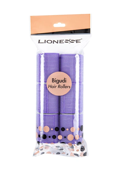 Cırt Cırtlı Saç Bigudisi 1114  6’lı Paket, Mor Renk  5 Cm Çap - 3