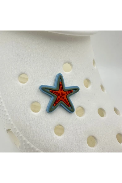 Crocs Terlik Süsü ve Aksesuarı , Çanta Süsü – Jibbitz 3D KabartmaDeniz Yıldızı Görsel Figür Aksesuar ürün görseli 1