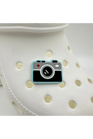 Crocs Terlik Süsü ve Aksesuarı , Çanta Süsü – Jibbitz 3D Kabartma Fotoğraf Makinası Görsel Figür Aksesuar