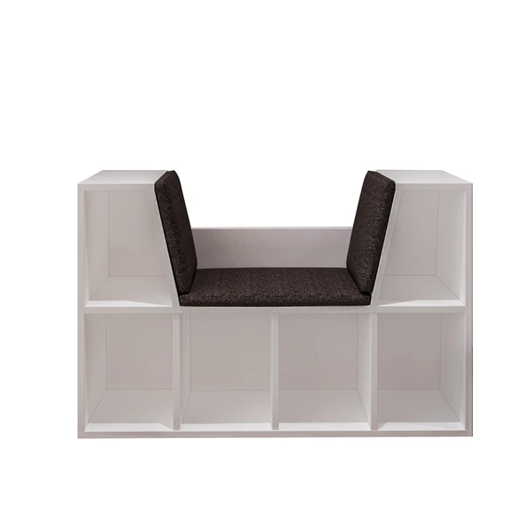 Livora Minderli Kitaplık - Oturma Alanlı 103 cm Minimalist Tasarım - 4