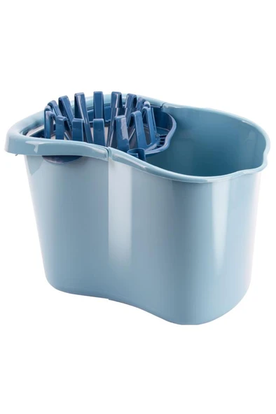 Sıkmalı Temizlik Kovası 15 litre, Standart Sıkmalı Yer Zemin Temizlik Mop Kovası Mavi - Resim 3