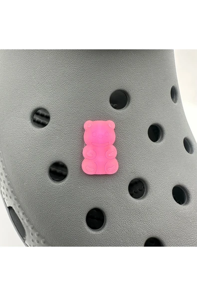 Crocs Terlik Süsü ve Aksesuarı , Çanta Süsü – Jibbitz Hribo Ayıcık Şeffaf Alt Görsel Figür Aksesuar ürün görseli 1