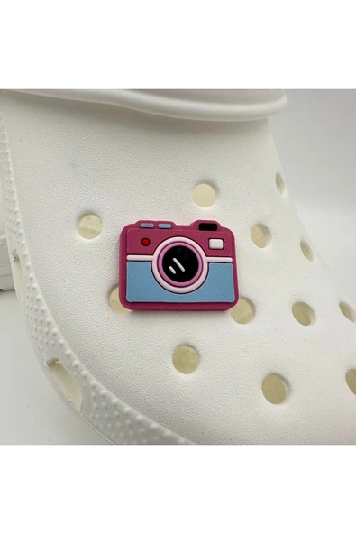Crocs Terlik Süsü ve Aksesuarı , Çanta Süsü – Jibbitz 3D Kabartma Fotoğraf Makinası Görsel Figür Aksesuar