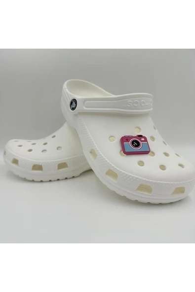 Crocs Terlik Süsü ve Aksesuarı , Çanta Süsü – Jibbitz 3D Kabartma Fotoğraf Makinası Görsel Figür Aksesuar - 3