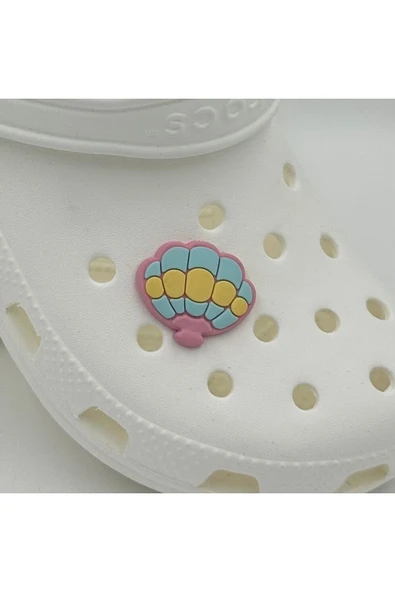 Crocs Terlik Süsü ve Aksesuarı , Çanta Süsü – Jibbitz Deniz Kabuğu Midye Görsel Figür Aksesuar ürün görseli 1