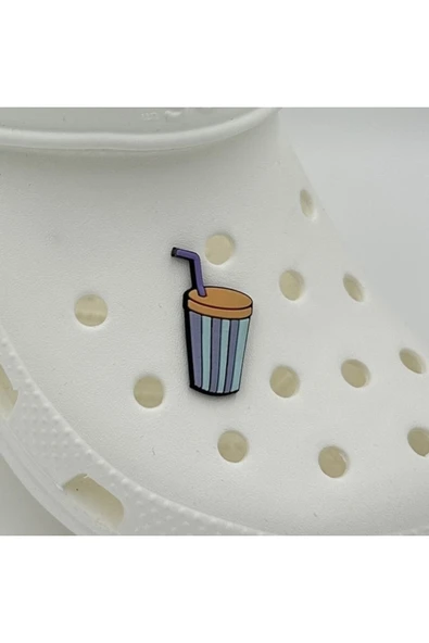 Crocs Terlik Süsü ve Aksesuarı , Çanta Süsü – Jibbitz Pipetli Çizgili Bardak Görsel Figür Aksesuar ürün görseli 1