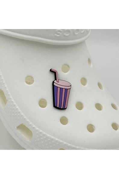 Crocs Terlik Süsü ve Aksesuarı , Çanta Süsü – Jibbitz Pipetli Çizgili Bardak Görsel Figür Aksesuar ürün görseli 1