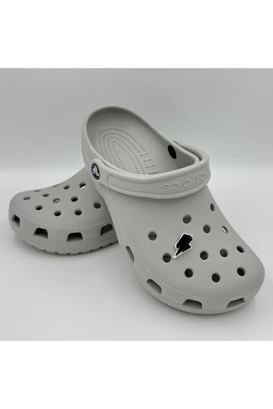 Crocs Terlik Süsü ve Aksesuarı , Çanta Süsü – Renkli Jibbitz 3D Kabartmalı Şimşek Görselli Figür Aksesuarı - Resim 3