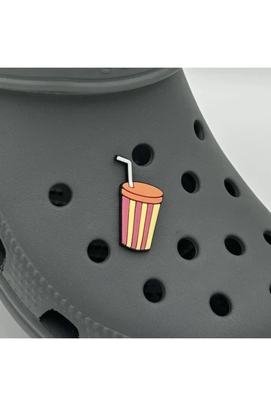 Crocs Terlik Süsü ve Aksesuarı , Çanta Süsü – Jibbitz Pipetli Çizgili Bardak Görsel Figür Aksesuar ürün görseli 1