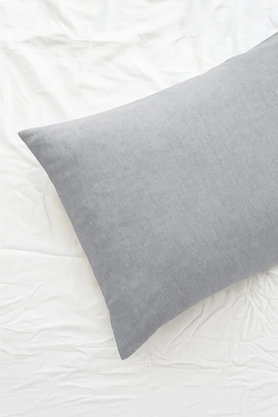 Tek Kişilik Nevresim Takımı Gri Eco Cotton - Resim 4