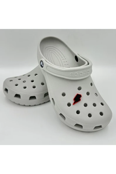 Crocs Terlik Süsü ve Aksesuarı , Çanta Süsü – Renkli Jibbitz 3D Kabartmalı Şimşek Görselli Figür Aksesuarı - Resim 3