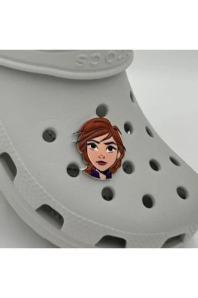 Crocs Terlik Süsü ve Aksesuarı , Çanta Süsü – Renkli Jibbitz Yuvarlak Anna Frozn Görselli Figür Aksesuarı ürün görseli 1