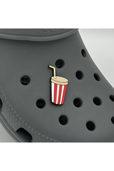 Crocs Terlik Süsü ve Aksesuarı , Çanta Süsü – Jibbitz Pipetli Çizgili Bardak Görsel Figür Aksesuar ürün görseli 1