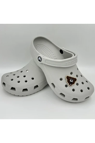 Crocs Terlik Süsü ve Aksesuarı , Çanta Süsü – Jibbitz Ayı Kafası Dijitalli Görsel Figür Aksesuar - Resim 3