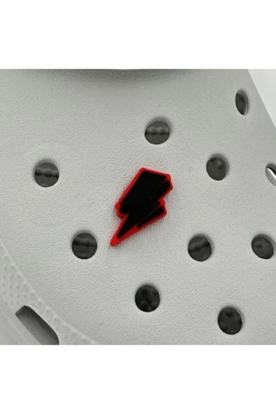 Crocs Terlik Süsü ve Aksesuarı , Çanta Süsü – Renkli Jibbitz 3D Kabartmalı Şimşek Görselli Figür Aksesuarı ürün görseli 1