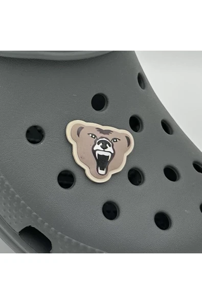Crocs Terlik Süsü ve Aksesuarı , Çanta Süsü – Jibbitz Ayı Kafası Dijitalli Görsel Figür Aksesuar ürün görseli 1