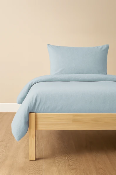 Tek Kişilik Nevresim Takımı Turkuaz Eco Cotton ürün görseli