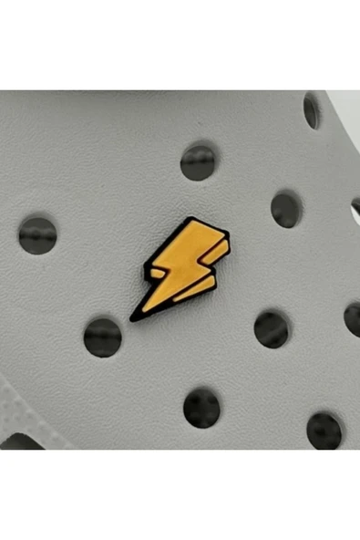 Crocs Terlik Süsü ve Aksesuarı , Çanta Süsü – Renkli Jibbitz 3D Kabartmalı Şimşek Görselli Figür Aksesuarı ürün görseli 1