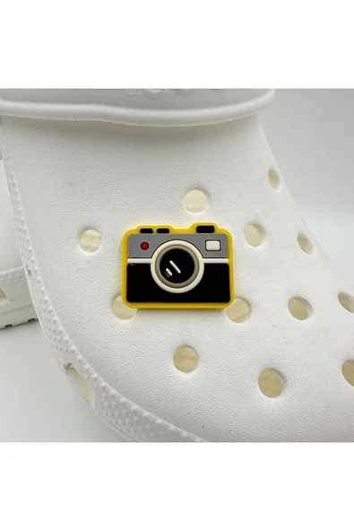 Crocs Terlik Süsü ve Aksesuarı , Çanta Süsü – Jibbitz 3D Kabartma Fotoğraf Makinası Görsel Figür Aksesuar