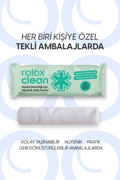 Clean - 50 Paket – Hasta Temizliği Için Hijyenik Islak Havlu - Resim 4
