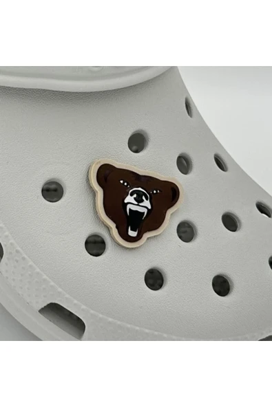 Crocs Terlik Süsü ve Aksesuarı , Çanta Süsü – Jibbitz Ayı Kafası Dijitalli Görsel Figür Aksesuar ürün görseli 1