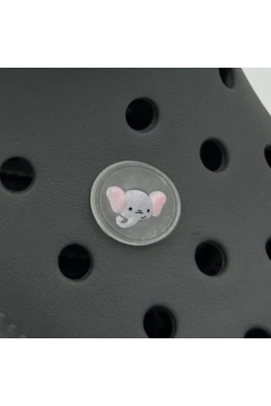 Crocs Terlik Süsü ve Aksesuarı , Çanta Süsü – Renkli Jibbitz Dijital Fil Görselli Figür Aksesuarı ürün görseli 1