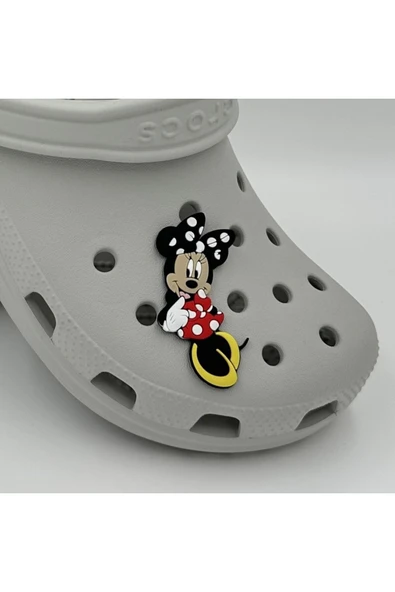 Crocs Terlik Süsü ve Aksesuarı , Çanta Süsü – Renkli Dev Boy Jibbitz Minie Mouse Görselli Figür Aksesuarı - 1