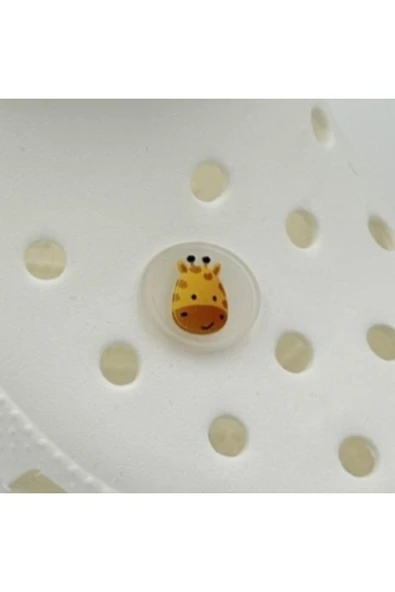 Crocs Terlik Süsü ve Aksesuarı , Çanta Süsü – Renkli Jibbitz Dijital Zürafa Görselli Figür Aksesuarı ürün görseli 1