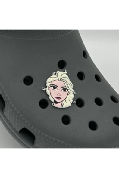 Crocs Terlik Süsü ve Aksesuarı , Çanta Süsü – Renkli Jibbitz Yuvarlak Elsa Frozn Görselli Figür Aksesuarı ürün görseli 1