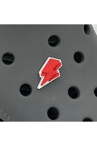 Crocs Terlik Süsü ve Aksesuarı , Çanta Süsü – Renkli Jibbitz 3D Kabartmalı Şimşek Görselli Figür Aksesuarı ürün görseli 1