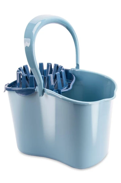 Sıkmalı Temizlik Kovası 15 litre, Standart Sıkmalı Yer Zemin Temizlik Mop Kovası Mavi - Resim 2