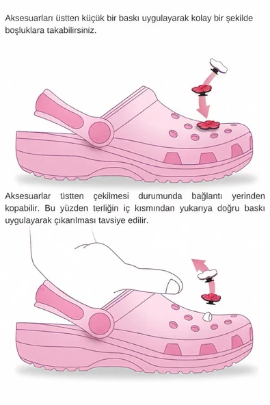 Crocs Terlik Süsü ve Aksesuarı , Çanta Süsü – Jibbitz Papatya Magic Görsel Figür Aksesuar - Resim 4