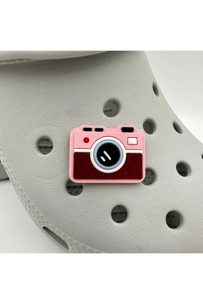 Crocs Terlik Süsü ve Aksesuarı , Çanta Süsü – Jibbitz 3D Kabartma Fotoğraf Makinası Görsel Figür Aksesuar