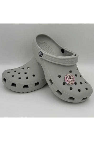 Crocs Terlik Süsü ve Aksesuarı , Çanta Süsü – Renkli Jibbitz Yuvarlak Elsa Frozn Görselli Figür Aksesuarı - Resim 3