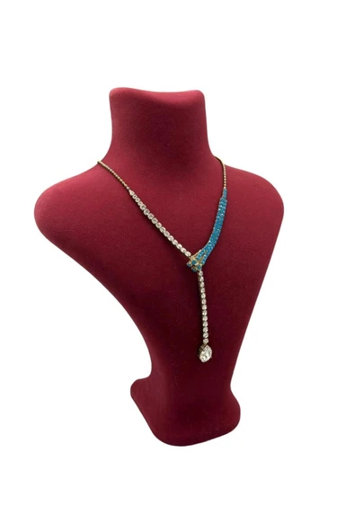 Londra Model Süet Kumaş 22/18 Cm Kırmızı Renk Kolye Sergileme Mankeni