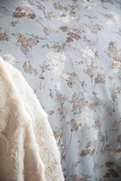 Çift Kişilik Briella Ekru Yatak Örtülü Nevresim Set - 4