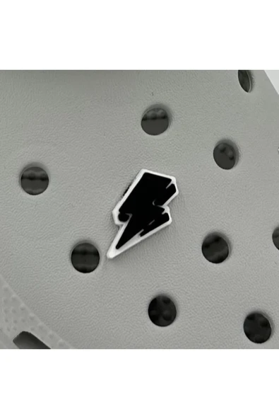 Crocs Terlik Süsü ve Aksesuarı , Çanta Süsü – Renkli Jibbitz 3D Kabartmalı Şimşek Görselli Figür Aksesuarı ürün görseli 1