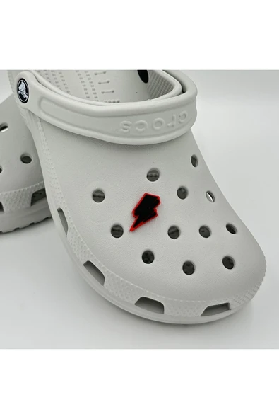 Crocs Terlik Süsü ve Aksesuarı , Çanta Süsü – Renkli Jibbitz 3D Kabartmalı Şimşek Görselli Figür Aksesuarı - Resim 2
