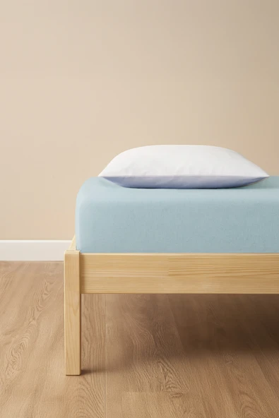 Tek Kişilik Nevresim Takımı Turkuaz Eco Cotton - Resim 3